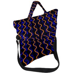 Pattern Abstract Wallpaper Waves Fold Over Handle Tote Bag