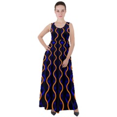 Pattern Abstract Wallpaper Waves Empire Waist Velour Maxi Dress