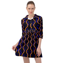 Pattern Abstract Wallpaper Waves Mini Skater Shirt Dress