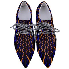 Pattern Abstract Wallpaper Waves Pointed Oxford Shoes