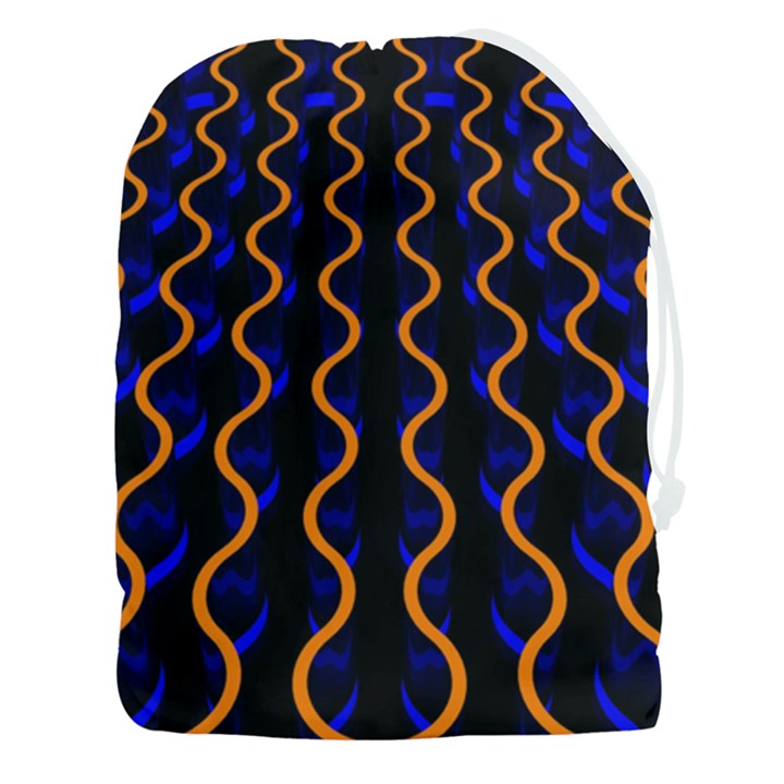 Pattern Abstract Wallpaper Waves Drawstring Pouch (3XL)