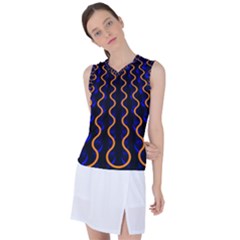 Pattern Abstract Wallpaper Waves Women s Sleeveless Sports Top