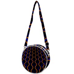 Pattern Abstract Wallpaper Waves Crossbody Circle Bag