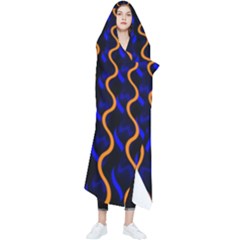 Pattern Abstract Wallpaper Waves Wearable Blanket