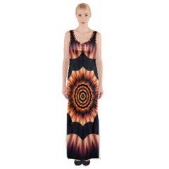 Digital Art Art Artwork Abstract Thigh Split Maxi Dress