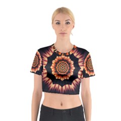 Digital Art Art Artwork Abstract Cotton Crop Top