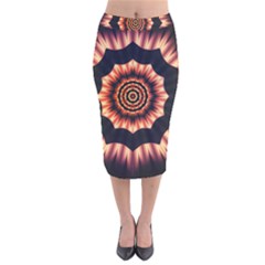 Digital Art Art Artwork Abstract Velvet Midi Pencil Skirt