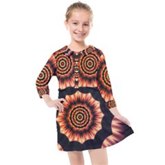 Digital Art Art Artwork Abstract Kids  Quarter Sleeve Shirt Dress