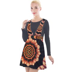 Digital Art Art Artwork Abstract Plunge Pinafore Velour Dress