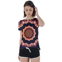 Digital Art Art Artwork Abstract Short Sleeve Foldover Tee