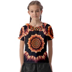 Digital Art Art Artwork Abstract Kids  Frill Chiffon Blouse by Jancukart