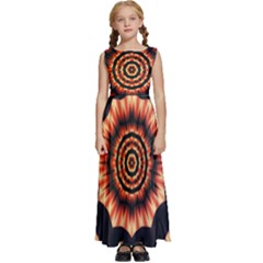 Digital Art Art Artwork Abstract Kids  Satin Sleeveless Maxi Dress