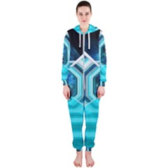 Space Ship Sci Fi Fantasy Science Hooded Jumpsuit (ladies)