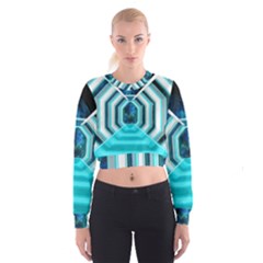 Space Ship Sci Fi Fantasy Science Cropped Sweatshirt