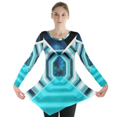 Space Ship Sci Fi Fantasy Science Long Sleeve Tunic 