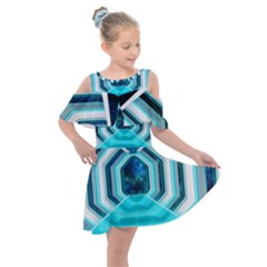 Space Ship Sci Fi Fantasy Science Kids  Shoulder Cutout Chiffon Dress