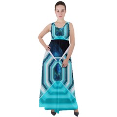 Space Ship Sci Fi Fantasy Science Empire Waist Velour Maxi Dress