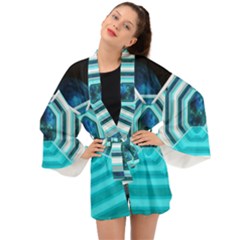 Space Ship Sci Fi Fantasy Science Long Sleeve Kimono