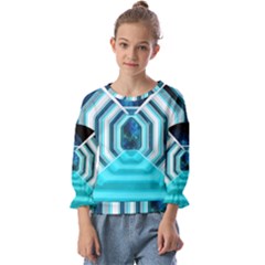 Space Ship Sci Fi Fantasy Science Kids  Cuff Sleeve Top