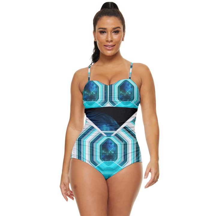 Space Ship Sci Fi Fantasy Science Retro Full Coverage Swimsuit