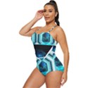 Space Ship Sci Fi Fantasy Science Retro Full Coverage Swimsuit View2