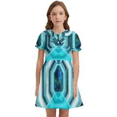 Space Ship Sci Fi Fantasy Science Kids  Bow Tie Puff Sleeve Dress