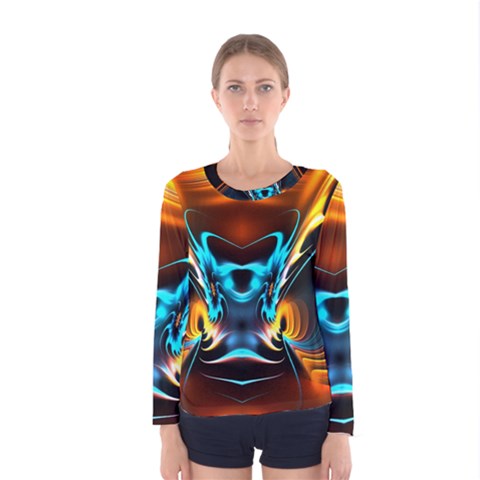 Duck-crazy-duck-abstract Women s Long Sleeve Tee by Jancukart