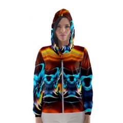 Duck-crazy-duck-abstract Women s Hooded Windbreaker