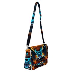 Duck-crazy-duck-abstract Shoulder Bag With Back Zipper