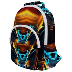 Duck-crazy-duck-abstract Rounded Multi Pocket Backpack