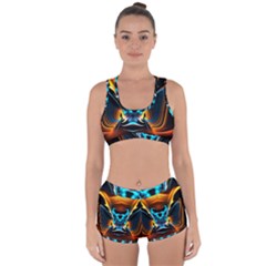 Duck-crazy-duck-abstract Racerback Boyleg Bikini Set