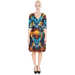 Duck-crazy-duck-abstract Wrap Up Cocktail Dress