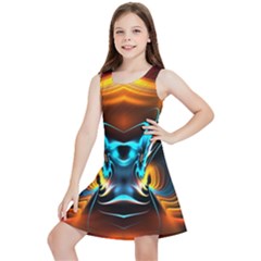 Duck-crazy-duck-abstract Kids  Lightweight Sleeveless Dress