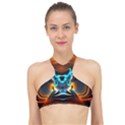 Duck-crazy-duck-abstract High Neck Bikini Top View1