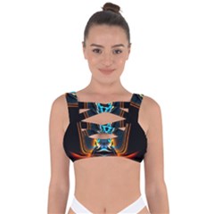 Duck-crazy-duck-abstract Bandaged Up Bikini Top