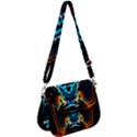 Duck-crazy-duck-abstract Saddle Handbag View1