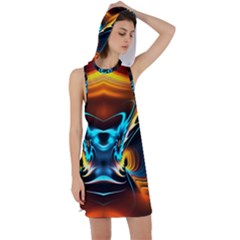 Duck-crazy-duck-abstract Racer Back Hoodie Dress by Jancukart