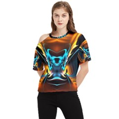 Duck-crazy-duck-abstract One Shoulder Cut Out Tee