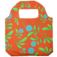 Background-texture-seamless-flowers Foldable Grocery Recycle Bag