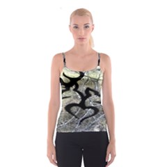 Black Love Browning Deer Camo Spaghetti Strap Top