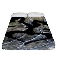 Black Love Browning Deer Camo Fitted Sheet (queen Size)