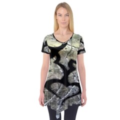 Black Love Browning Deer Camo Short Sleeve Tunic 