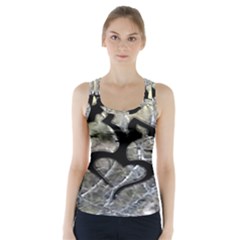 Black Love Browning Deer Camo Racer Back Sports Top by Jancukart