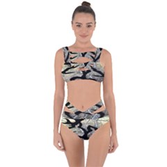 Black Love Browning Deer Camo Bandaged Up Bikini Set  by Jancukart