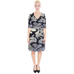 Black Love Browning Deer Camo Wrap Up Cocktail Dress