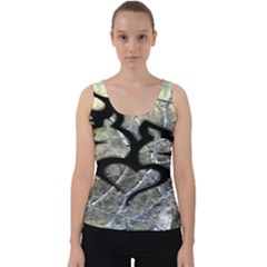 Black Love Browning Deer Camo Velvet Tank Top by Jancukart