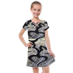 Black Love Browning Deer Camo Kids  Cross Web Dress by Jancukart