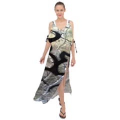 Black Love Browning Deer Camo Maxi Chiffon Cover Up Dress by Jancukart