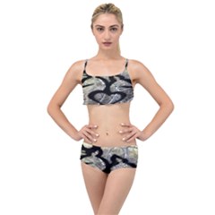 Black Love Browning Deer Camo Layered Top Bikini Set