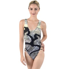 Black Love Browning Deer Camo High Leg Strappy Swimsuit